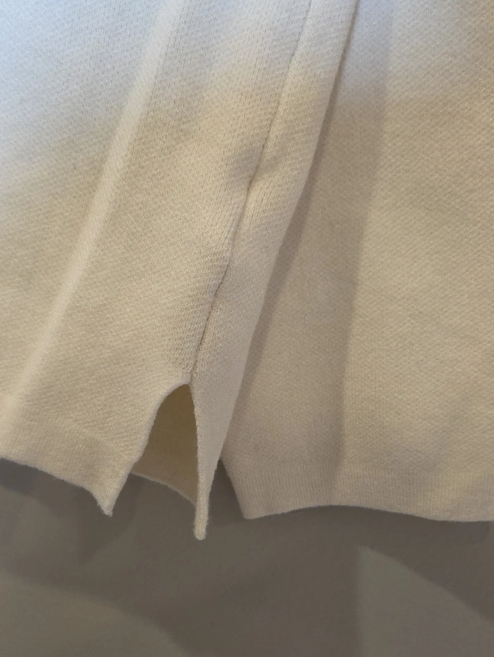 Zara Men Cream Polo-Collar Sweater